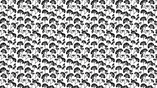 Papier peint ginkgo noir et blanc Élégant motif de feuilles de ginkgo sur fond lumineux