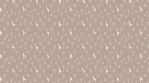 Papier peint girafe et arbres Un motif doux de girafes sur un fond beige
