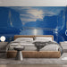 Papier peint paysage glacier avec glaciers bleus et ciel brillant pour chambre moderne