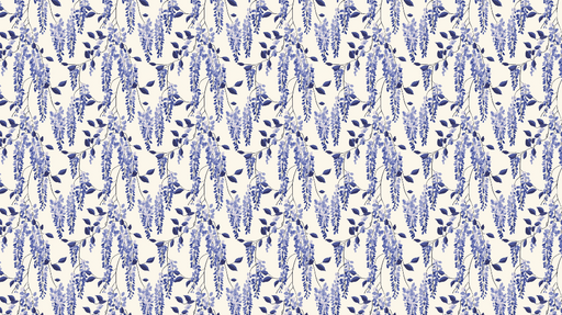 Papier peint glycine Élégantes grappes de fleurs violettes sur fond clair