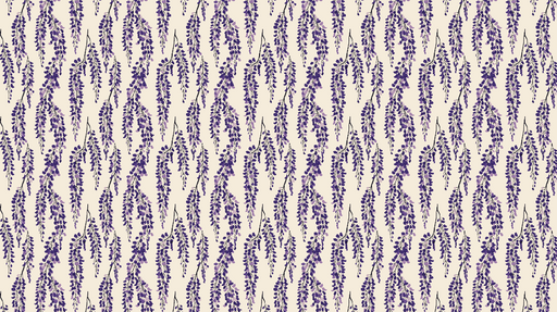 Papier peint glycine Élégantes grappes de fleurs violettes sur fond clair