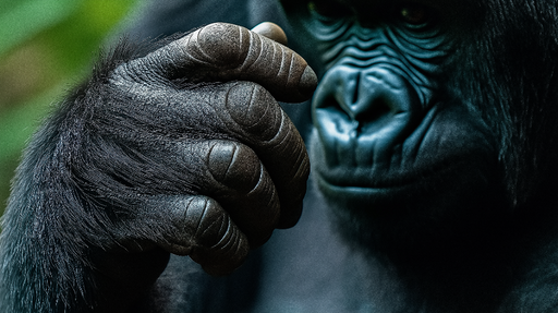 Papier peint gorille gros plan captivant sur les traits expressifs pour décoration murale moderne