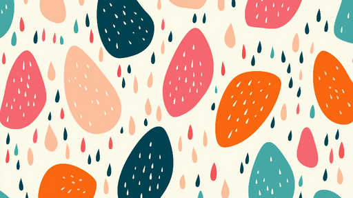 Papier peint gouttes colorées Motifs ludiques et vibrants sur un fond doux