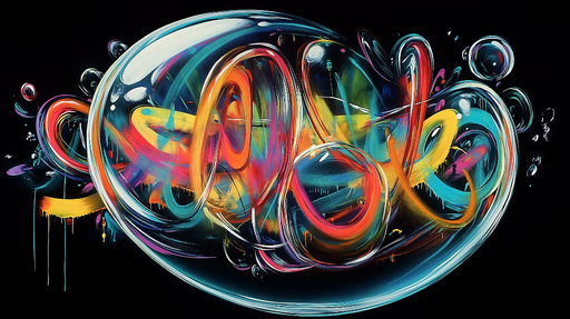 Papier peint graffiti Éclat coloré contemporain