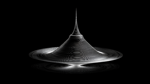 Papier peint graphisme moderne Motif en spirale monochrome