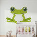 Papier peint chambre enfant avec motif de grenouille verte sur fond clair.