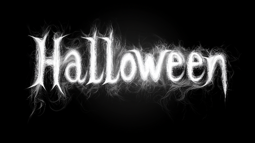 Papier peint Halloween Motif Fantomatique en Blanc