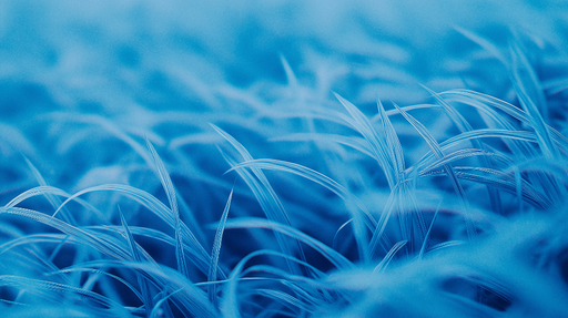 Papier peint herbe bleue Brins délicats et ambiance apaisante