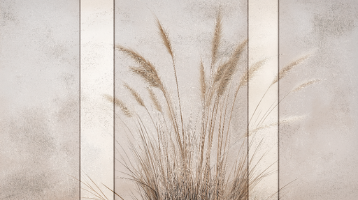 Papier peint herbes sèches Élégance subtile et nuances naturelles