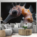 Papier peint design artistique avec hippocampe en gros plan pour salon moderne