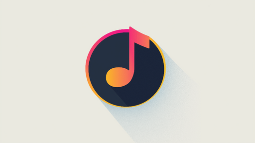 Papier peint icône musicale moderne Design minimaliste avec une note de musique colorée