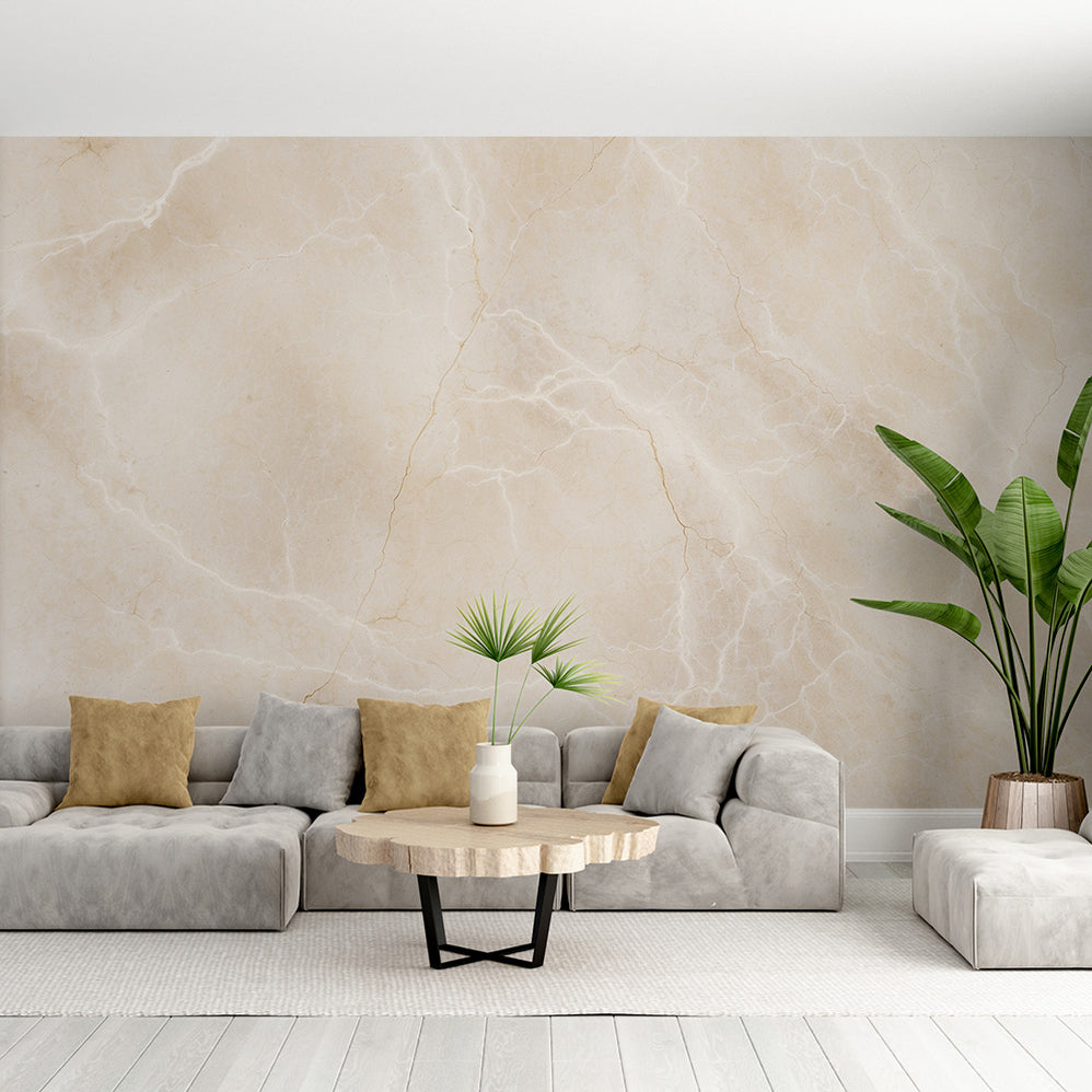 Papier peint mural marbre vert doux pour une ambiance zen et luxueuse