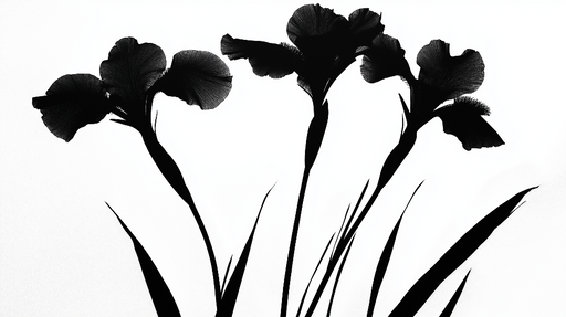 Papier peint iris Constraste en noir et blanc