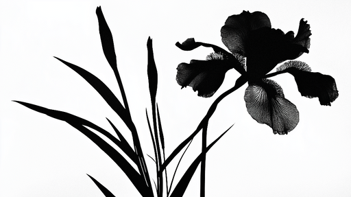Papier peint iris Monochrome noir et blanc