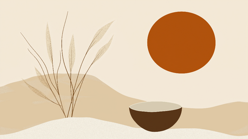 Papier peint japandi Allégorie du matin