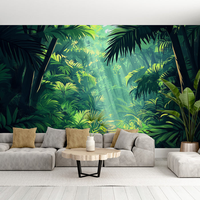 Papier Peint Adhesif Porte Forêt Jungle(91x211 cm) pour Chambre Salon Photo Non Tissé Muraux Moderne Trompe l'oeil - Bricolage Papier Peint Adhesif Porte Forêt Jungle(91x211 cm) pour Chambre Salon Photo Non Tissé Muraux Moderne Trompe l'oeil - Bricolage