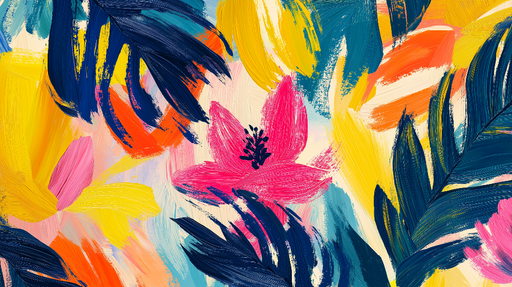 Papier peint jungle et fleurs Couleurs vives et exotisme