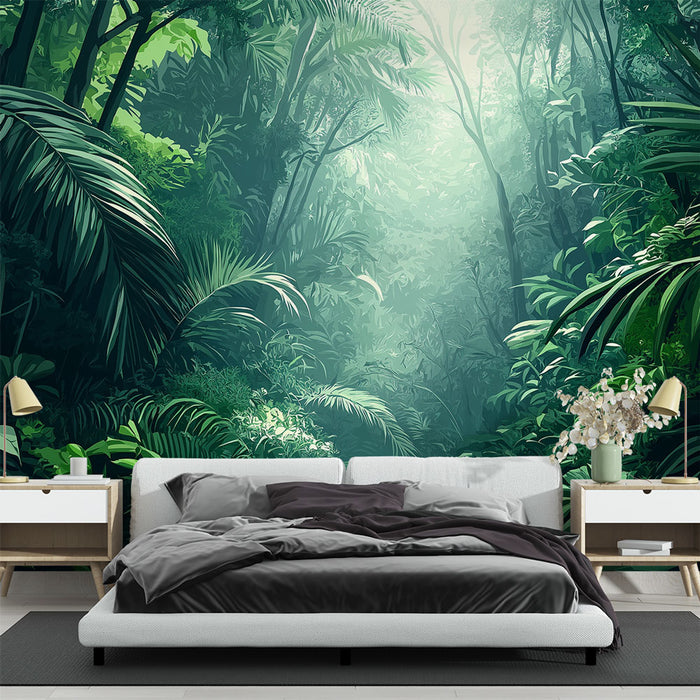 Papier peint jungle | Feuillage dense et ambiance tropicale