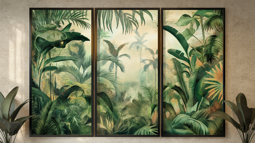 Papier peint jungle luxuriant Un magnifique tableau de feuillage tropical