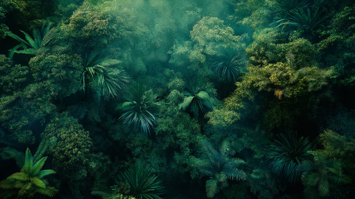 Papier peint jungle verte Une forêt luxuriante et mystérieuse