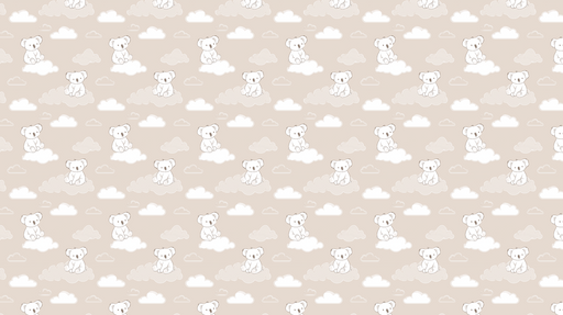 Papier peint koala Adorable motif de koalas sur des nuages doux