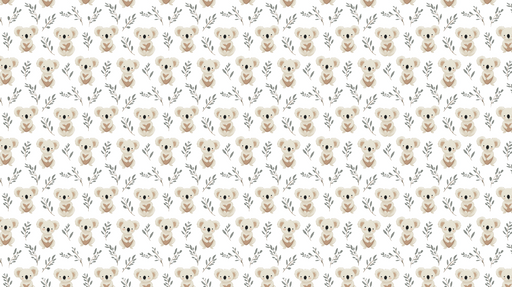 Papier peint koala Adorables koalas entourés de feuillage délicat