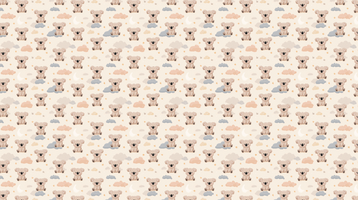 Papier peint koala Adorables koalas se reposant parmi des nuages pastel