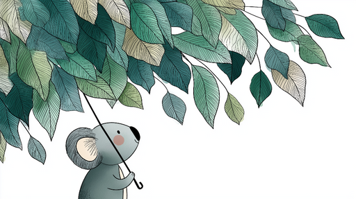 Papier peint koala Un adorable koala sous un feuillage luxuriant