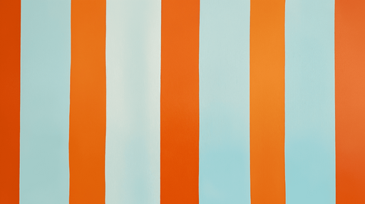 Papier peint larges rayures verticales Orange et bleu gris