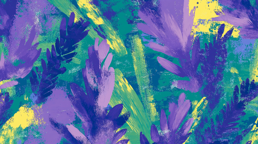 Papier peint lavande En vert jaune et violet