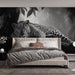 Papier peint jungle avec léopard majestueux pour chambre moderne et élégante