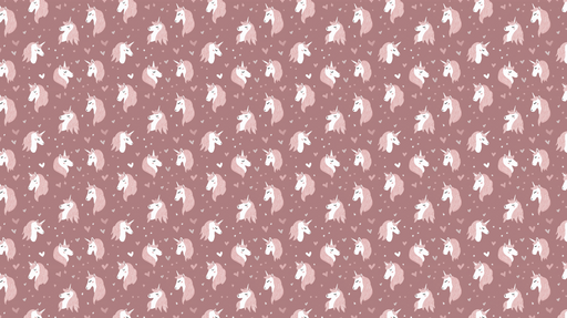 Papier peint licorne Motif adorable de licornes sur fond rose