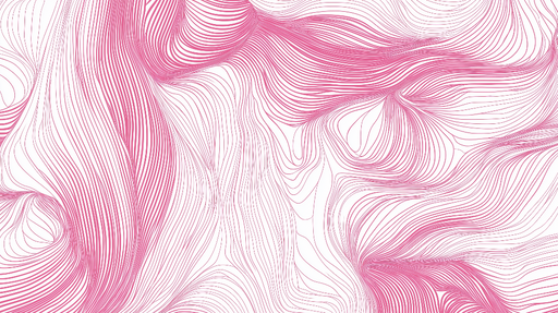 Papier peint lignes rose Fluidité élégante sur fond blanc
