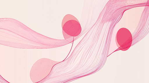 Papier peint lignes roses Fluidité et élégance sur fond clair