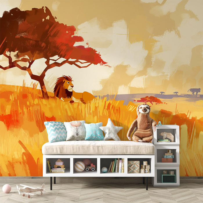 Papier peint Golden Lion - 100 x 70 cm | Leroy Merlin Papier peint Golden Lion - 100 x 70 cm | Leroy Merlin
