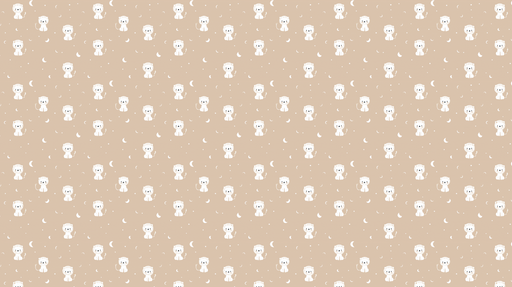 Papier peint lion mignon Motif de lions adorables sur fond beige avec des croissants de lune