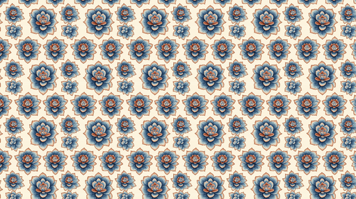 Papier peint lotus bleu Motifs floraux délicats sur fond clair