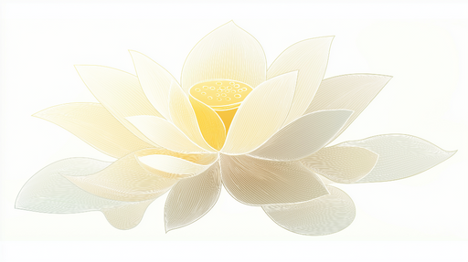 Papier peint lotus Élégant lotus aux lignes délicates et teintes douces