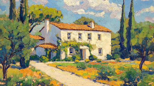 Papier peint maison de campagne Élégance Provençale