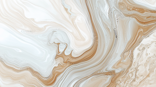 Papier peint marbré Motif abstrait crème et caramel