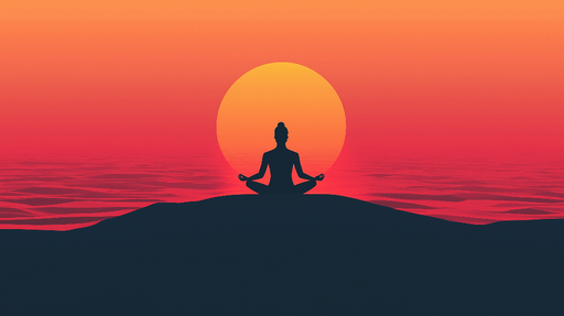 Papier peint Méditation Contraste avec le soleil