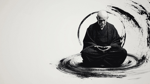 Papier peint Méditation monochrome panoramique