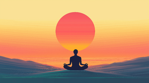 Papier peint Méditation Panoramique coloré