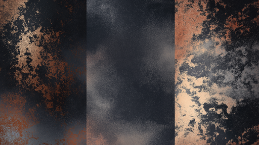 Papier peint métallisé Motif abstract avec dégradés bronze et noir