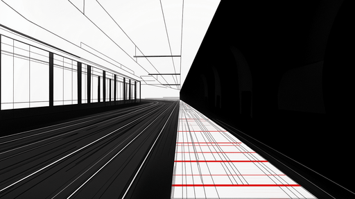 Papier peint minimaliste Ligne de métro graphique et moderne