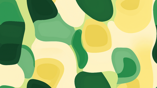 Papier peint moderne Motif abstrait vert et jaune