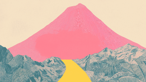Papier peint montagne colorée Illustrations vives et modernes