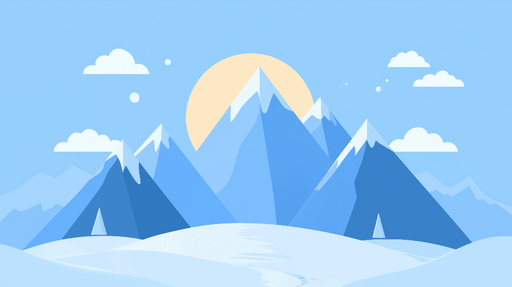 Papier peint montagne Paysage apaisant avec montagnes bleues et ciel clair