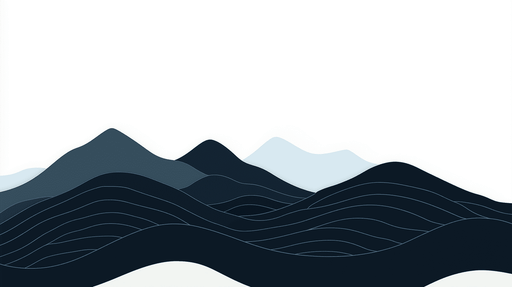 Papier peint montagnes abstraites Vagues ondulantes et dégradé de bleus