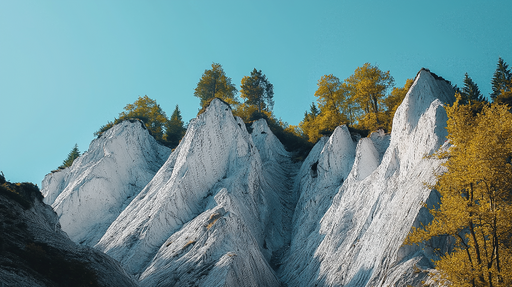 Papier peint montagnes blanches Sommets majestueux sur un ciel éclatant